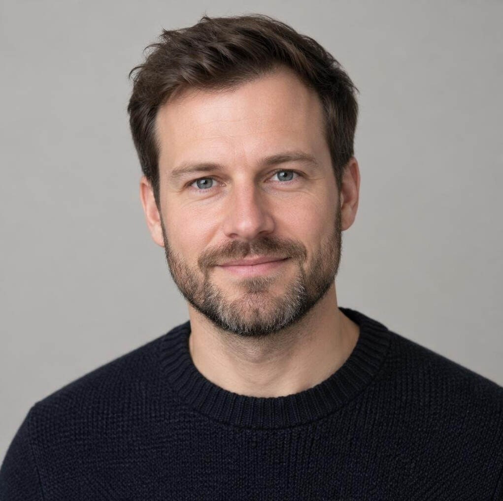 Portrait of a bearded man in his thirties